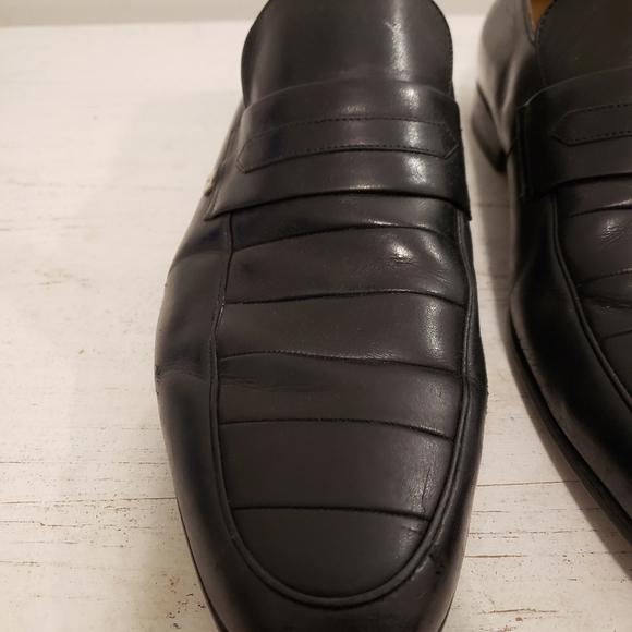 Louis Vuitton Vintage Men's Leather Loafers Size 9-10 Black - Picture 4 of 13